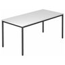 Bureau DORAN DR16 D met wit tafelblad en zwart rondbuisframe van hjh OFFICE PRO