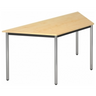Bureau DORAN DRTR C met esdoornkleurig blad en verchroomde ronde buispoten van hjh OFFICE PRO