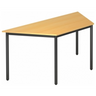 Bureau DORAN DRTR D met beukenkleurig blad en zwart rondbuisframe van hjh OFFICE PRO