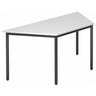 Bureau DORAN DRTR D met wit blad en zwarte ronde buispoten van hjh OFFICE PRO