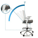 Kantelbare rugleuning met een hoek van 90 graden van de Baliestoel ASPEN WORK W van hjh OFFICE
