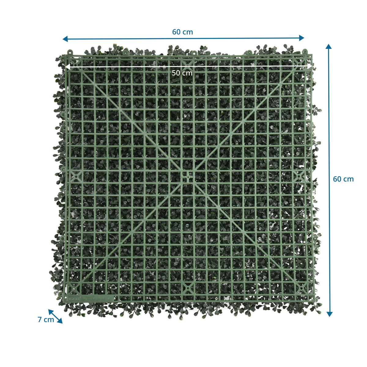 Maattekening van de Plantmat LEAFLUXE 1 van 60 × 60 cm van hjh LIVING
