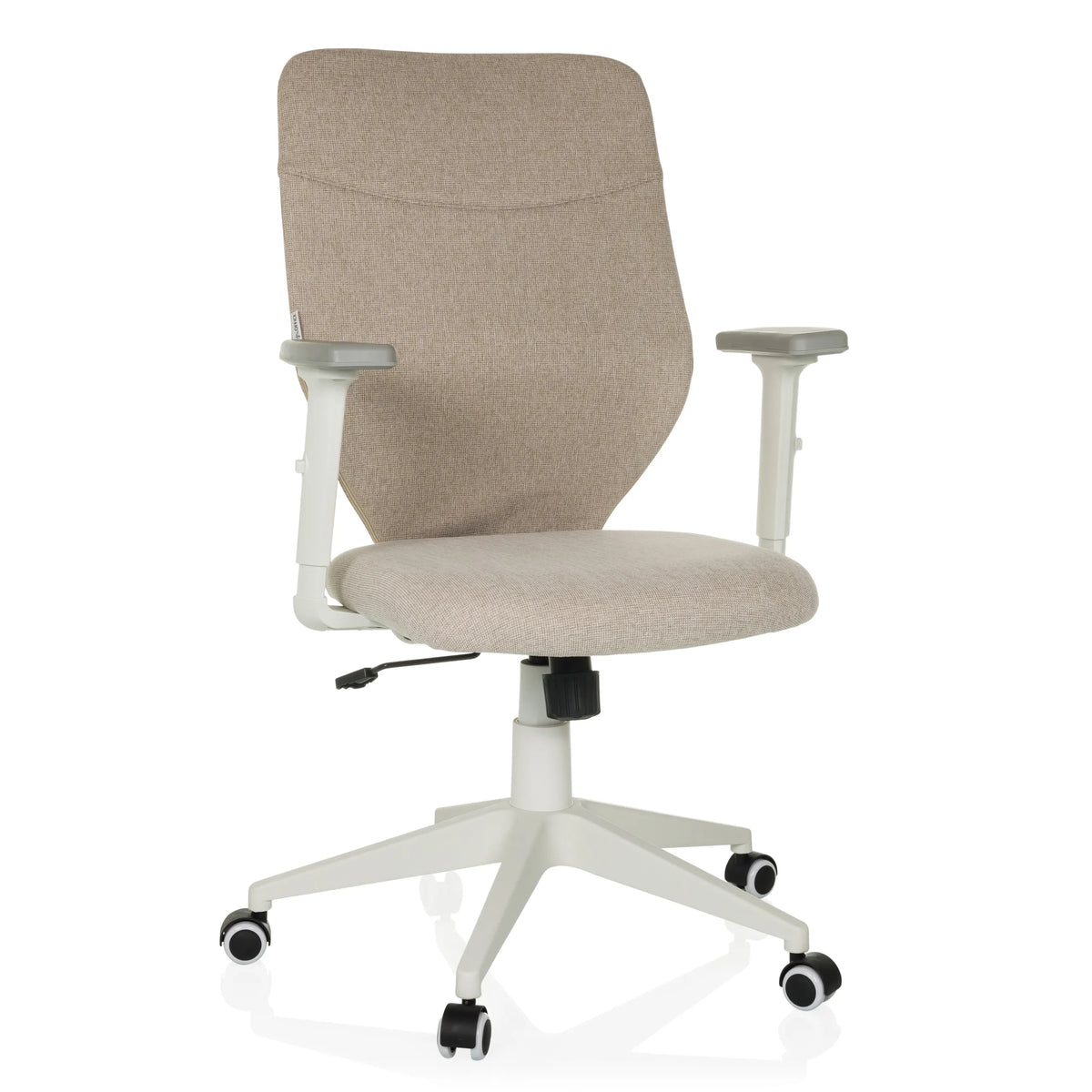 Hjh OFFICE SOLAO CORD Bureaustoel – Beige Corduroy – Thuiswerkcomfort Met Wipmechanisme & Hoogteverstelling – Stijlvol En Slijtvast