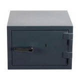 Antracietkleurige kluis Safe Compact Pro met een deurklink en een slotcilinder van hjh OFFICE