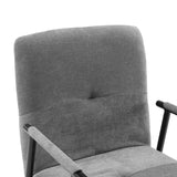 Grijze stoffen bekleding van de rugleuning en armleuning van de gestoffeerde stoel Lifea Flex van hjh LIVING