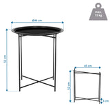 Technische tekening van de Bijzettafel ALLRUND met 46 cm diameter en 52 cm hoogte van hjh LIVING