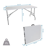 Maattekening van de Klaptafel EASY UP MULTI II met 152 × 70 cm en een draagvermogen van 100 kg van hjh OFFICE