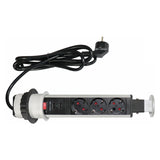 Stekkerdoos tower ELDO601 als Accessoires met drie stopcontacten en twee USB-poorten van hjh OFFICE PRO
