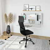 Wit wandbureau WOVA als secretaire met geïntegreerde opbouw en opbergvakken van hjh OFFICE PRO
