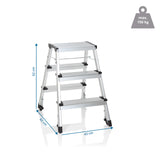 Maatweergave van de Klaptrap SOLID IV met een hoogte van 62 cm en een breedte van 43 cm van hjh OFFICE
