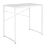 Wit Bureau EASY UP H I met een eenvoudig metalen frame en kruisverbindingen van hjh OFFICE