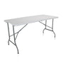 Witte klaptafel EASY UP MULTI II met rechthoekig blad en grijs metalen onderstel van hjh OFFICE