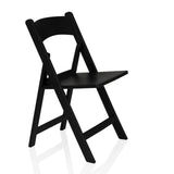 Zwarte Outdoor stoel TRAVANO 1 met rugleuning en vierkant frame van hjh LIVING – 360-gradenweergave (schuin vooraanzicht 58°)