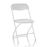 Witte Outdoor stoel TUDELA XXL W met gepolsterd zitvlak en frame van hjh OFFICE – 360-gradenweergave (vooraanzicht 15°)