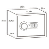 Technische tekening van de Kluis SAFE COMPACT met 38 × 30 cm van hjh OFFICE