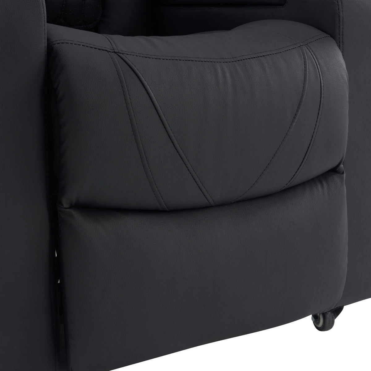 Gewatteerde armleuning van zwart leer van de Game Sport RX lounge stoel van hjh OFFICE