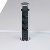 ELDO600 | Stekkerdoos toren (zonder frezen) | 3 x socket | 2 x USB - Accessoires 