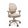 Beige kinder bureaustoel Ergomy Kid met netrugleuning, armleuningen en een vijfpotig onderstel op wieltjes van hjh OFFICE