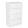 Witte Commode ESTORIA met vier laden en eenvoudige grepen van hjh LIVING