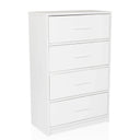 Witte Commode ESTORIA met vier laden en eenvoudige grepen van hjh LIVING
