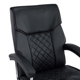 Rugleuning met ruitstiksel van de Relax Prestio thuisgebruik bureaustoel in zwart van MyBuero