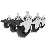 5x ROLO SKATE CT 11mm/75mm met handrem | Harde bodem - Bureaustoelwielen 