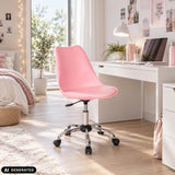Rosa Homeoffice-Bürostuhl FANCY PRO mit einer glänzenden Sternfuß-Basis aus Metall von hjh OFFICE