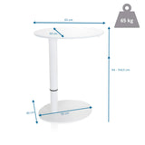 Maattekening van het Zit- Sta bureau STAND III met een hoogte van 64 tot 104,5 cm van hjh OFFICE
