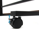 Stuurbaar en vergrendelbaar wiel van het Zit- Sta bureau WORKSTATION II van hjh OFFICE