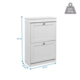 Maataanzicht van de schoenenkast Estha 20 met 82 × 53 cm en een maximale belastbaarheid van 50 kg van hjh LIVING