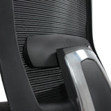 Armleuning met chroom element en netrugleuning van de High end bureaustoel NOVA PRO ALU van hjh OFFICE