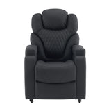 Zwarte Lounge stoel Game Sport RX met honingraatstiksel op de rugleuning en zwenkwielen van hjh OFFICE – 360-gradenweergave (vooraanzicht 0°)