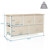 Maattekening van de Commode FOLDAR met 100 × 30 cm en een maximale belasting van 32 kg van hjh LIVING