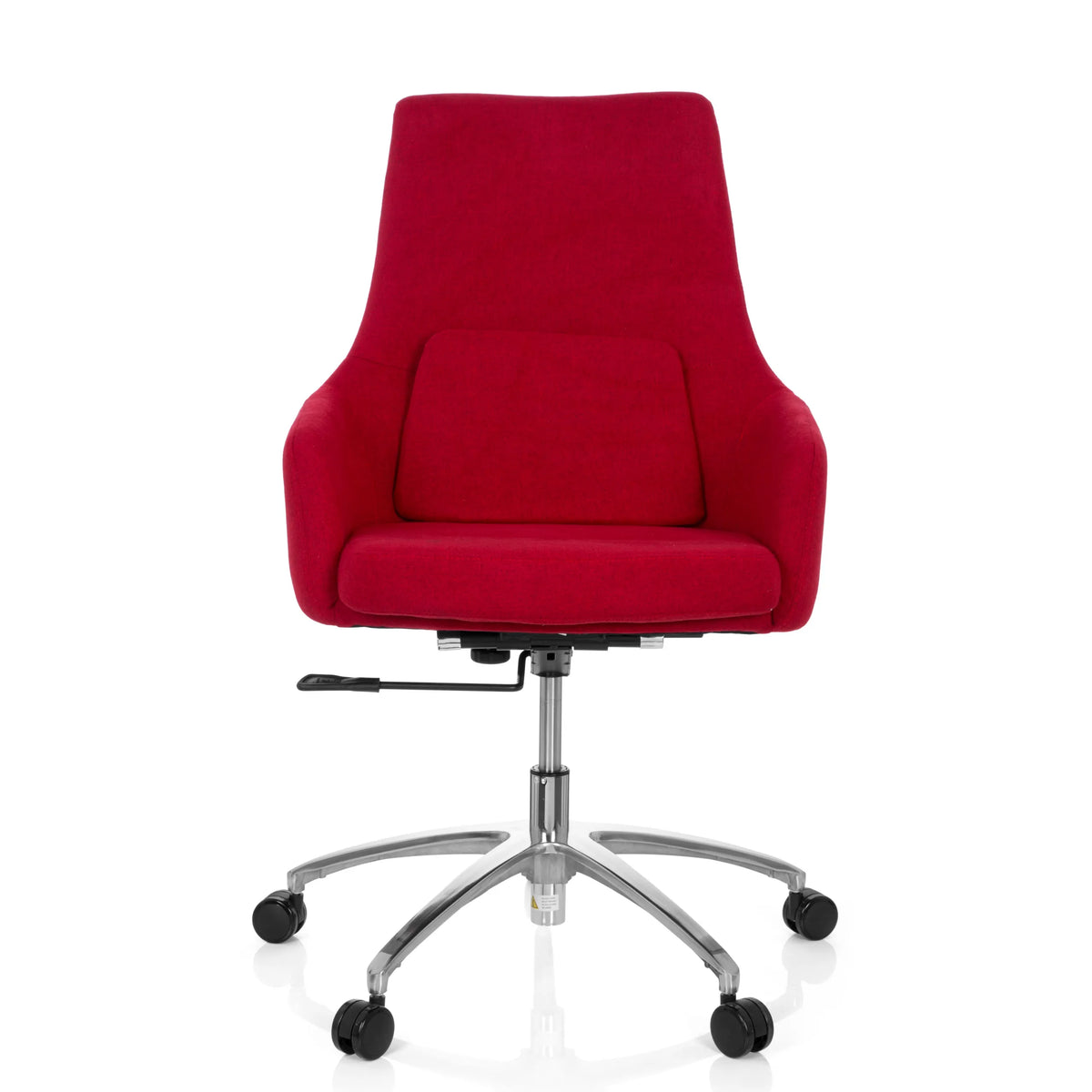 Rode Thuisgebruik bureaustoel SHAKE 100 met gewatteerde zitting, hoge rugleuning en kruisvoet van hjh OFFICE