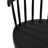 Zwarte rugleuning met verticale spijlen van de Eetkamerstoel ARTIFO RIB van hjh LIVING