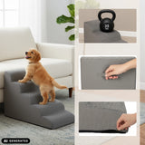 Grijze PAWY STEP 5 trap voor huisdieren met handvat, ritssluiting en belastingstest van hjh LIVING (AI-gegenereerde afbeelding)
