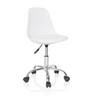 Witte Kinder bureaustoel FANCY II met glanzend chromen onderstel en wieltjes van hjh OFFICE