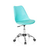 Thuisgebruik bureaustoel FANCY PRO in turquoise met verchroomd onderstel en wieltjes van hjh OFFICE