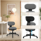 Hoogteverstelbare rugleuning en zithoogte van de Thuisgebruik bureaustoel SITMOTION B van hjh OFFICE