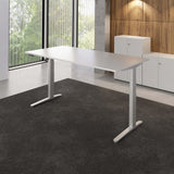 Elektrisch hoogteverstelbaar bureau XBHM 2E SS in het wit met afmetingen 200 x 100 cm van hjh OFFICE PRO