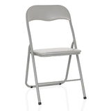 Grijze klapstoel TUDELA BASIC met gevoerde zitting en rugleuning van hjh OFFICE – 360-gradenweergave (vooraanzicht 15°)