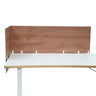Bruine tafelverdeler FLEXMIUT ROLL W in houtoptiek met wit tafelblad van hjh OFFICE