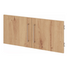 Bovenkast FlexWall in esseneik-look met twee deuren en zilverkleurige grepen van hjh OFFICE PRO