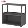 Stelling FlexWall in grafiet met open frame, twee legplanken en stelvoeten van hjh OFFICE PRO