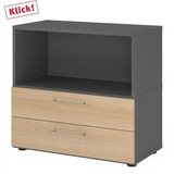 FlexWall | 2 OH | laden + kast | met verstelbare poten 