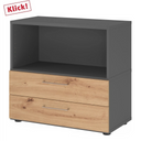 FlexWall | 2 OH | laden + kast | met verstelbare poten 