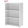 Witte kast FlexWall met drie open planken en zwarte pootjes van hjh OFFICE PRO