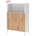 FlexWall | 3 OH | deuren + kast | met sokkelframe 