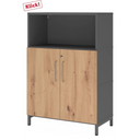 FlexWall | 3 OH | deuren + kast | met sokkelframe 