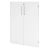 Wit deurpaar FlexWall met twee verticale metalen handgrepen van hjh OFFICE PRO